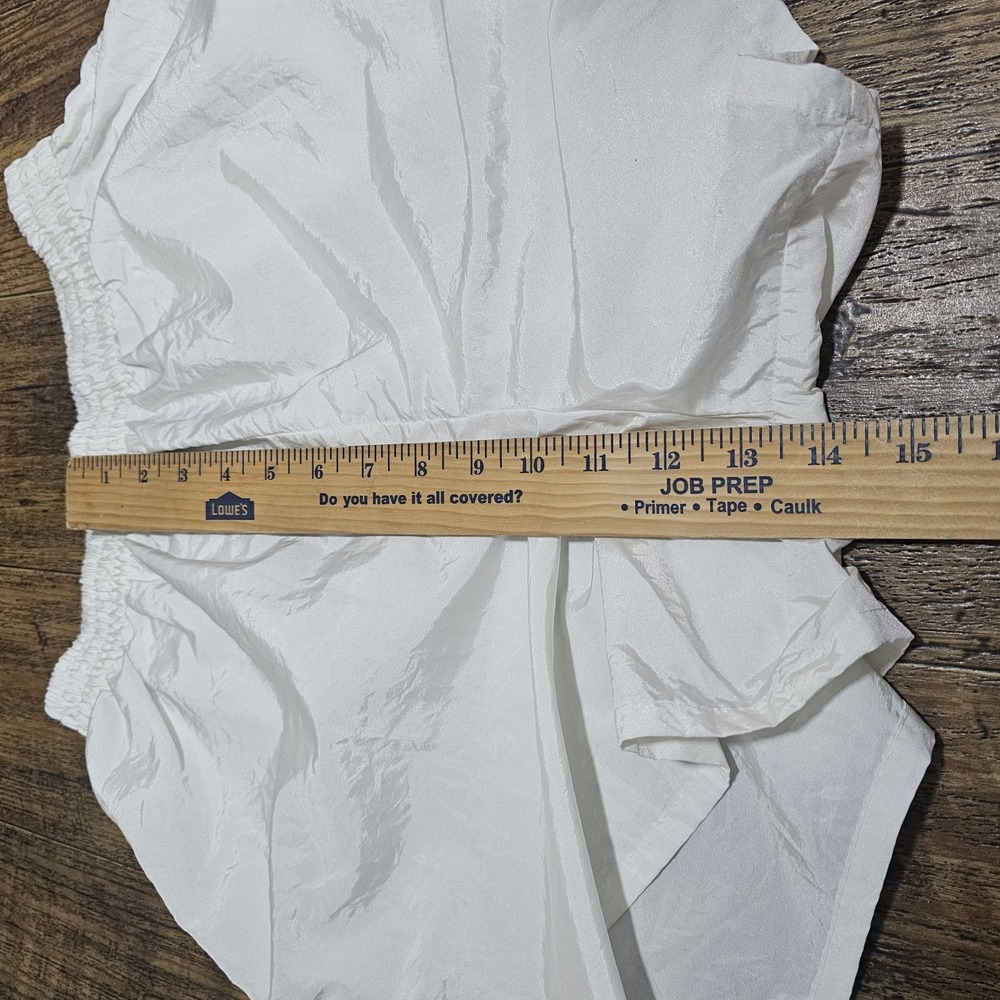 Vintage Athletic Works  Nylon Shorts Athletic White Pockets Size M 80s-90s - Picture 6 of 6